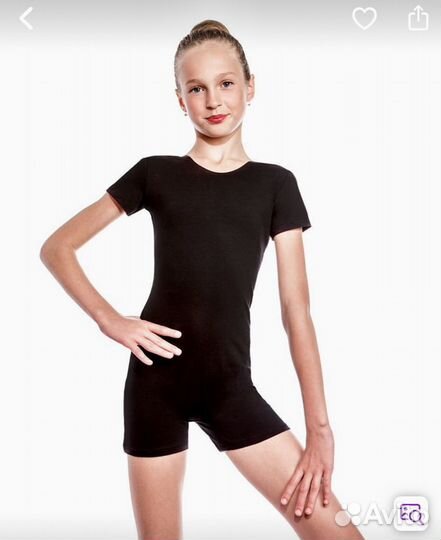 Купальник гимнастический черный