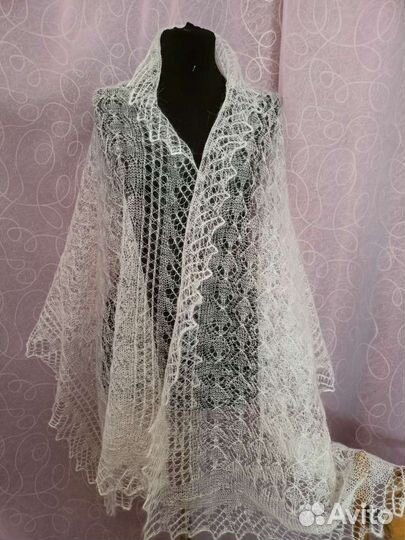 Пуховый платок, палантин шарф