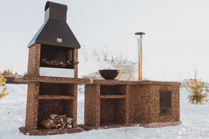 Печь барбекю, модуль под казан, тандыр