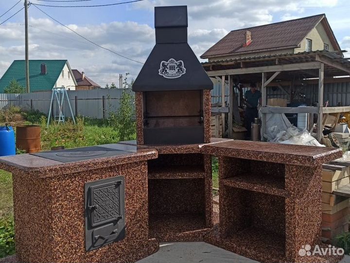 Модульный комплекс барбекю, печь под казан,гриль