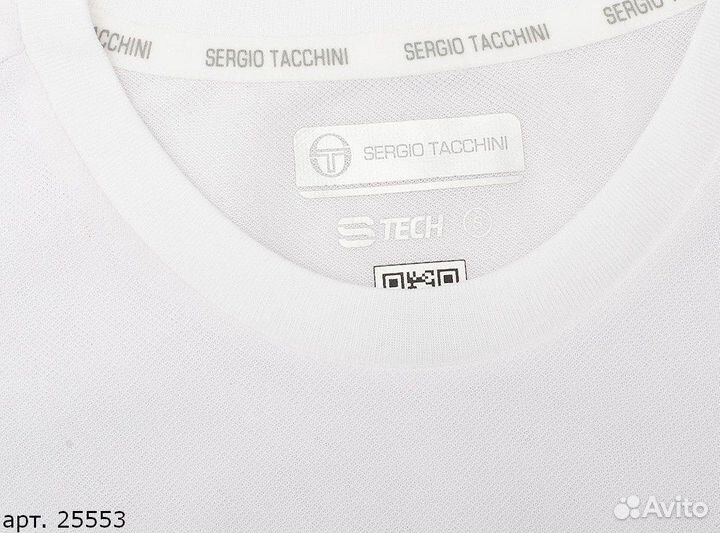 Ориг футболка Sergio Tacchini red line Белая