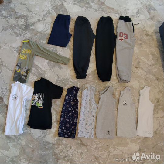 Вещи пакетом для мальчиков р.116 до 122