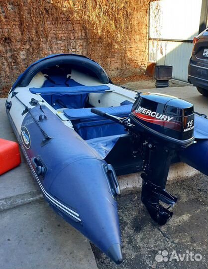 Лодка Gladiator C370Al + мотор Mercury 15
