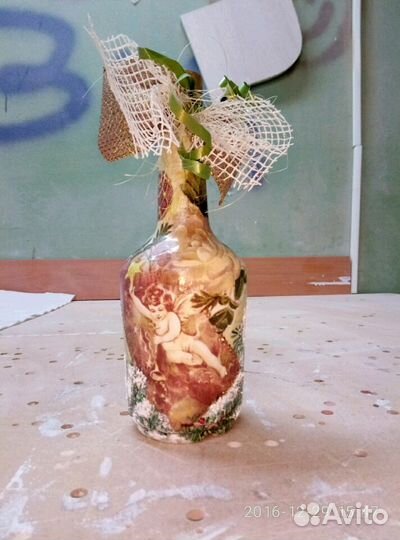 Декупаж бутылок шампанского