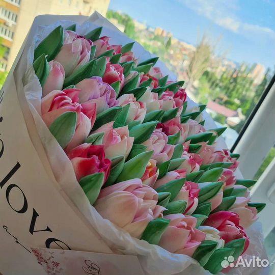 Тюльпаны из зефира