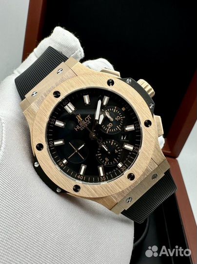 Золотые механические часы Hublot мужские