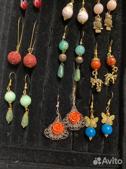 Серьги гвоздики пуссеты бижутерия