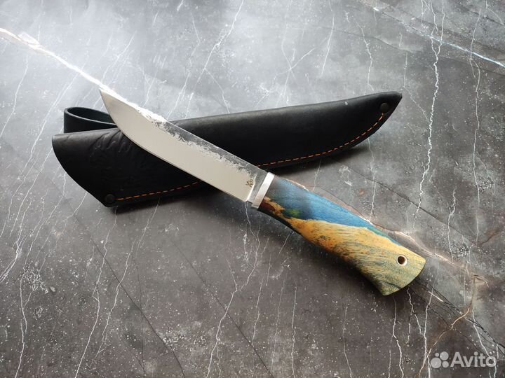 Нож ручной работы, х12мф ков, стаб, дюраль