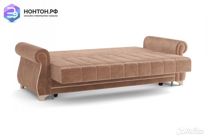 Диван книжка Порто М велюр светло-коричневый