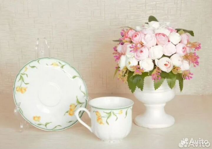 Чайная пара, фарфор, Thun - Чехия, набор 12 пр