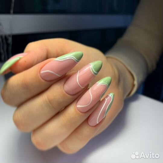 Маникюр Гель лак Наращивание