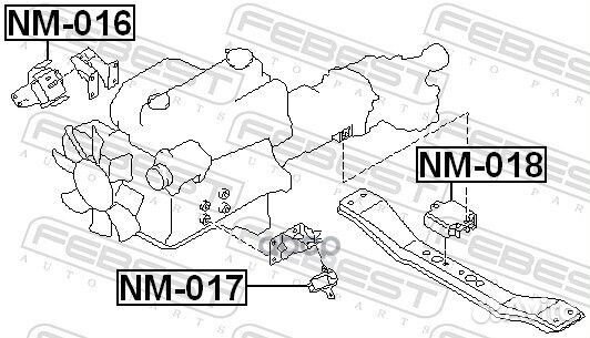 Подушка двигателя передняя TD27 VG30 (nissan KI