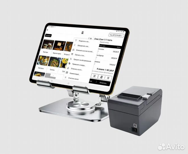 Онлайн-касса для кафе + принтер чеков