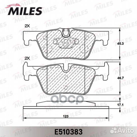 Колодки тормозные BMW 1 F20 10/3 F30 11- задние