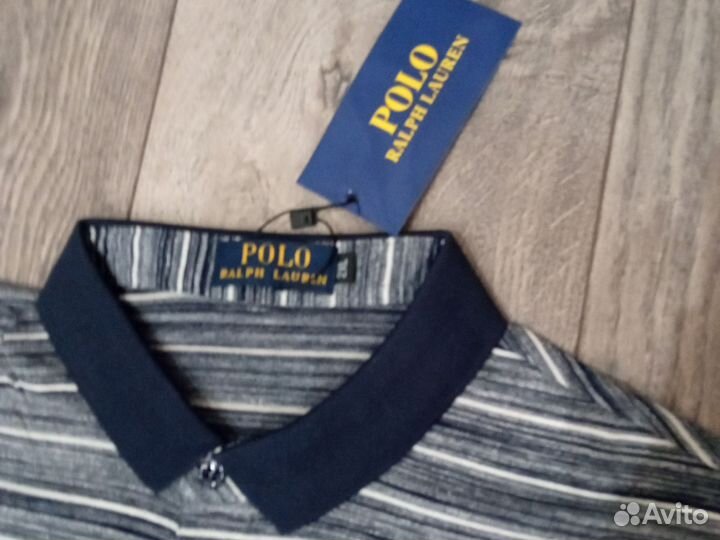 Футболка-поло в полоску мужская