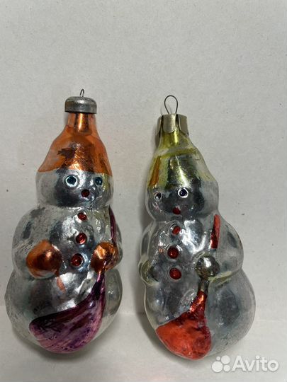 Елочные игрушки СССР снеговик