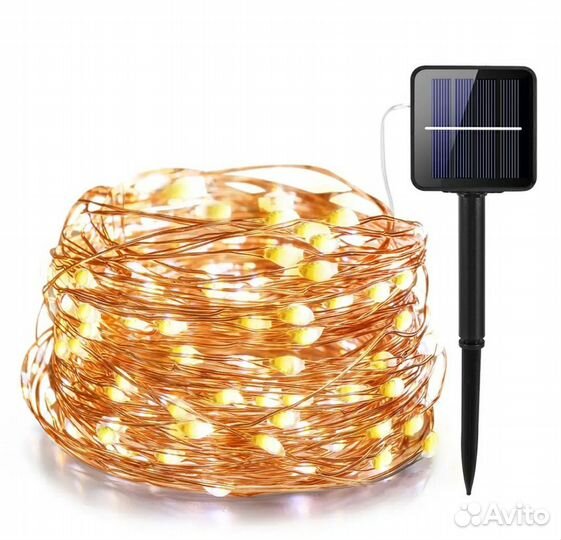 Светодиодная гирлянда на солнечной батареи