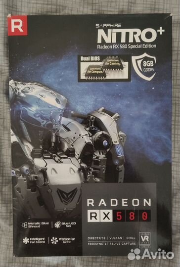 Видеокарта rx580 8gb sapphire nitro