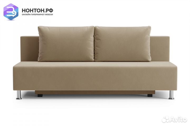 Диван еврокнижка Канна велюр бежевый