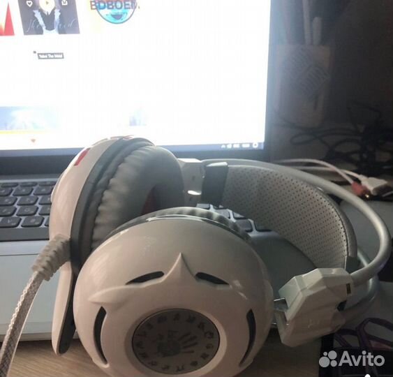 Наушники с микрофоном A4Tech Bloody G300 белые