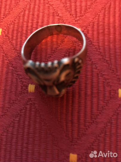 Мужской перстень с чернением