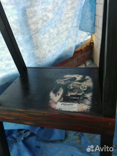 Вешалка напольная для одежды с декупажем