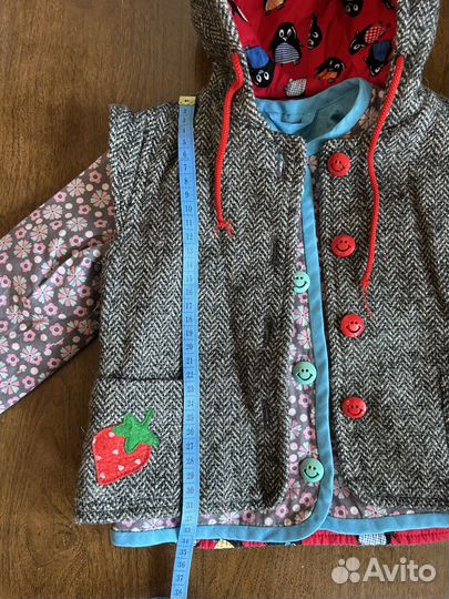 Пальто-жилетка для девочки 80