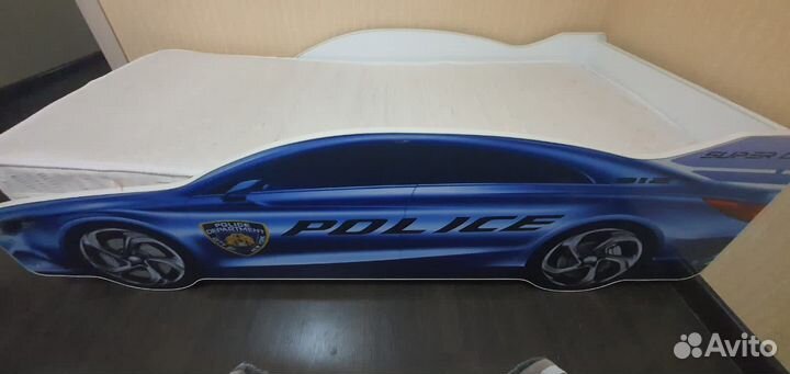 Детская кровать машинка с матрасом