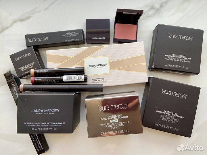 Laura Mercier пудры, тени, бронзер, румяна