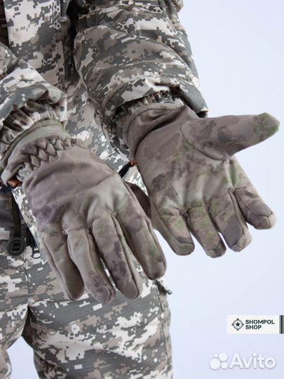 Перчатки тактические Softshell. Светлый мох