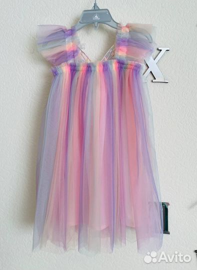 Праздничное платье для девочки радужное