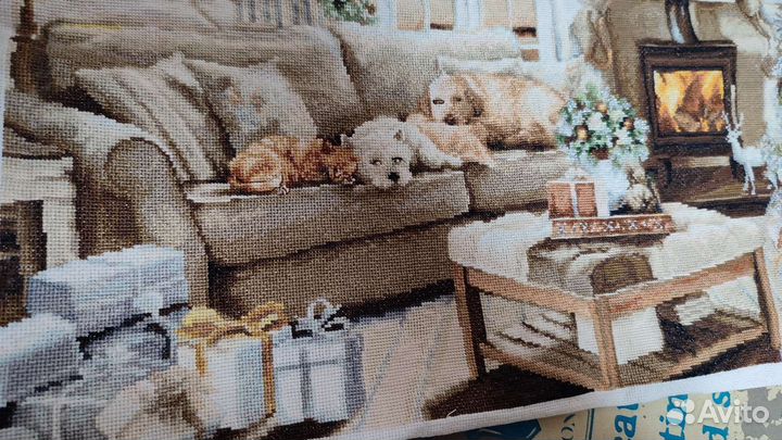 Картина вышитая крестом ручная работа