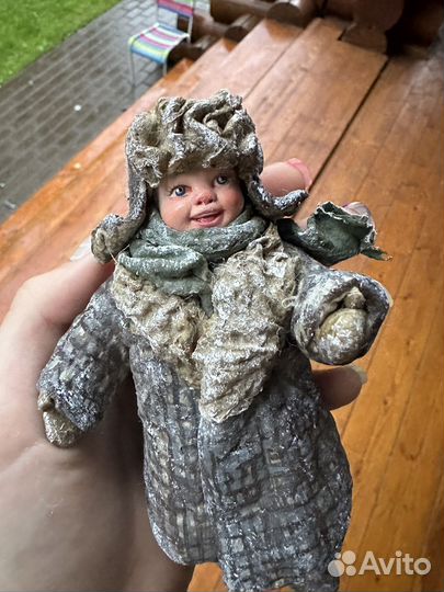 Ватная елочная игрушка