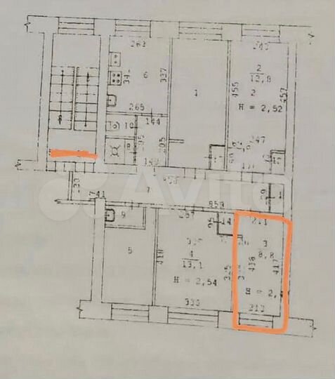 Комната 10 м² в 1-к., 5/5 эт.