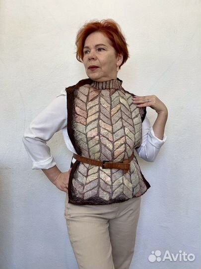 Манишка жилет валяный 