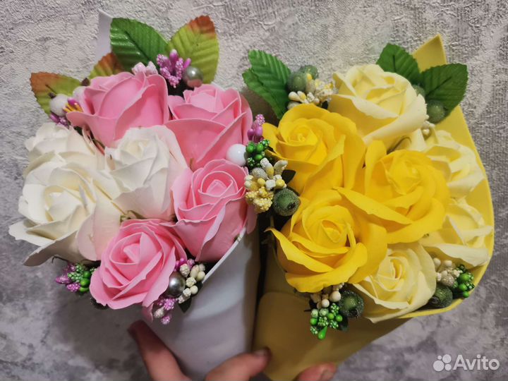 Букет из мыльных цветов