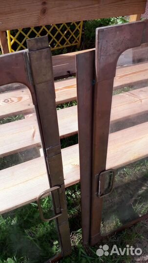 Дверцы стекло медь