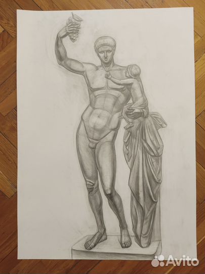 Академический рисунок учебные работы 10 шт