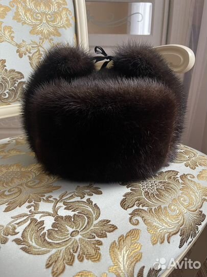 Норковая шапка мужская ушанка