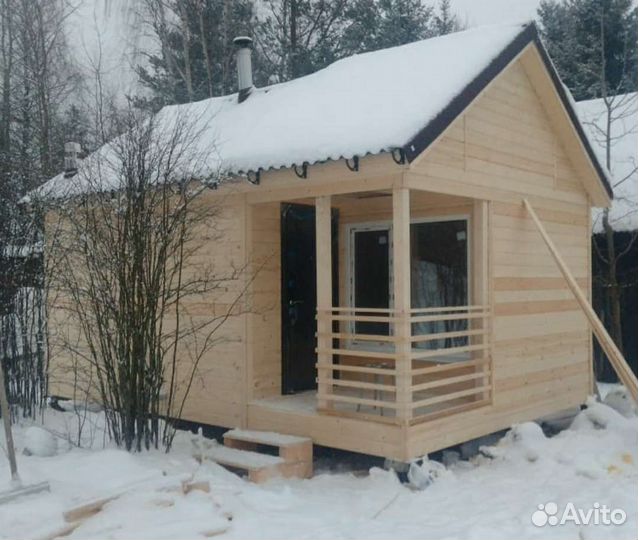 Каркасная баня 6м
