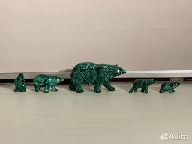 Фигурки из малахита «Медведь»