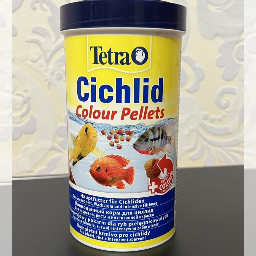 Корм тетра для рыб, Tetra Cichlid Colour Pellets