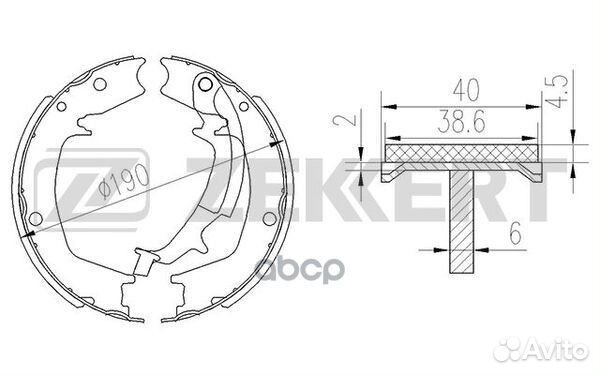 BK-4451 zekkert Колодки торм. бараб. зад. BK-44