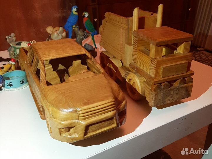 Деревянные модели машин 30 12см 24 15см