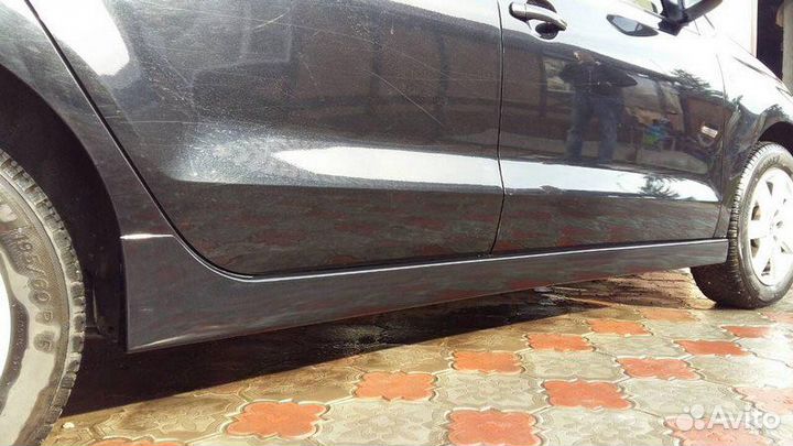 Накладки на Пороги Фольксваген Поло Седан