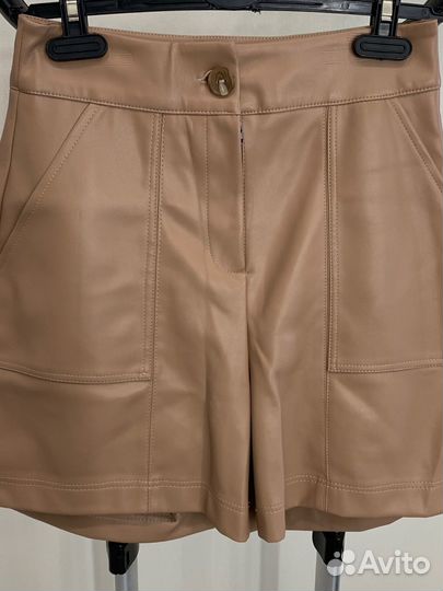 Шорты женские кожаные