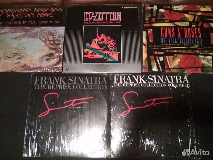 Лазерные LD видеодиски с музыкой двойные 5шт ntsc