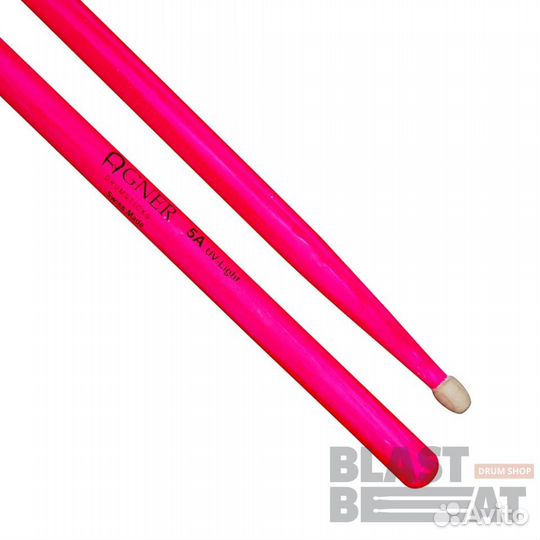 Барабанные палочки Agner 5A UV-Light Розовые (AN5A
