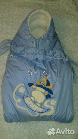 Конверт зимний на выписку и на прогулку, очень тёп