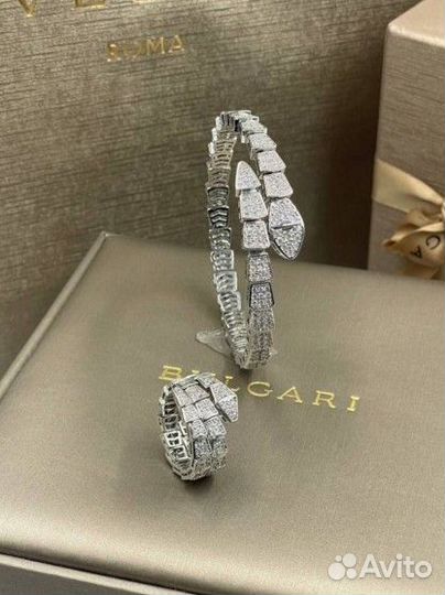 Bvlgari браслет и серьги премиум